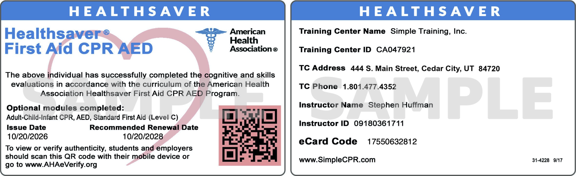 Sample Cards